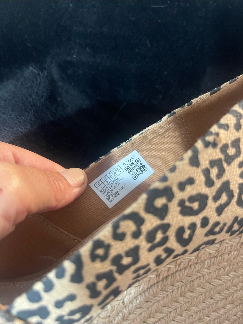 Leopard Espadrille Wedge Peep-Toe Espadrilles - Women's Size 7- Like New - Picture 9 of 10